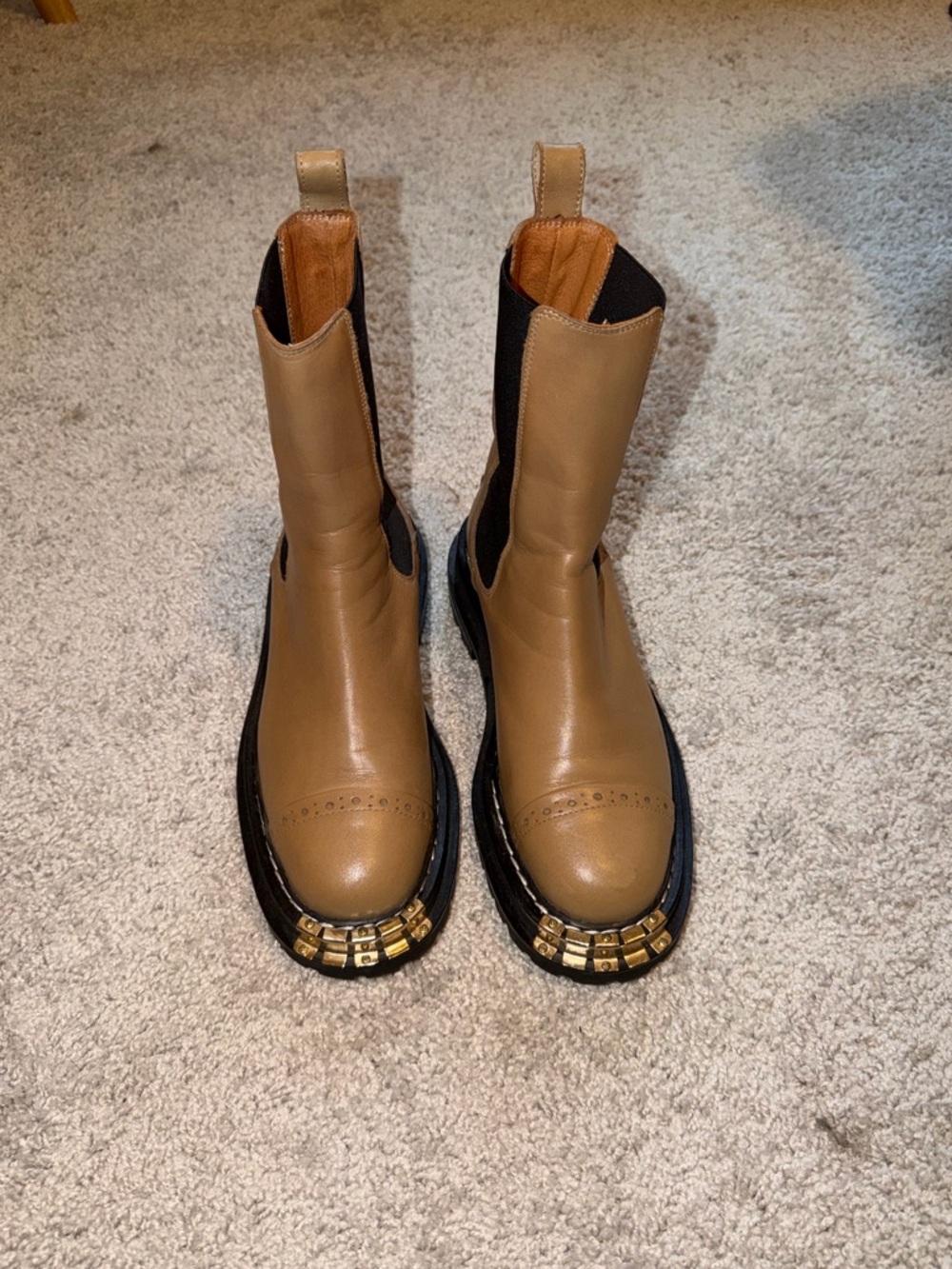 Sandro Ankle Boots with Notched Sole